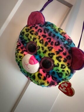 Ty Fashion "Dotty" Rainbow Leopard Shoulder Bag